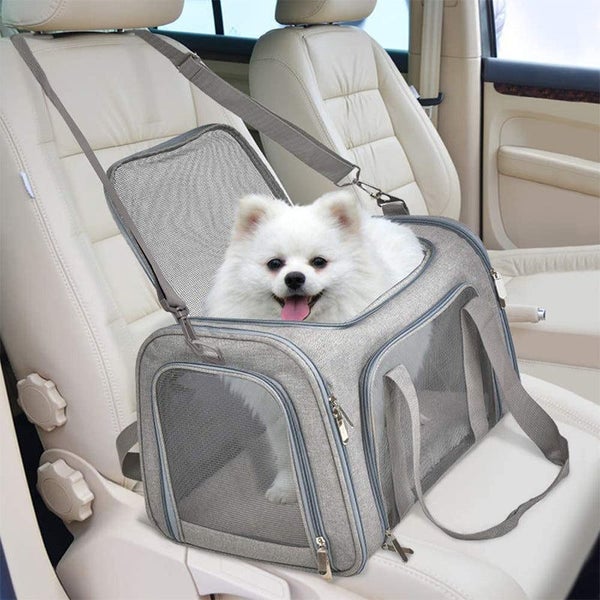 Elosung S Black Portable Foldable Pet Carrier Bag A Large Capacity Travel For 2 Carousel 2