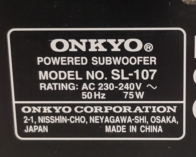 Onkyo Active Subwoofer Carousel 4