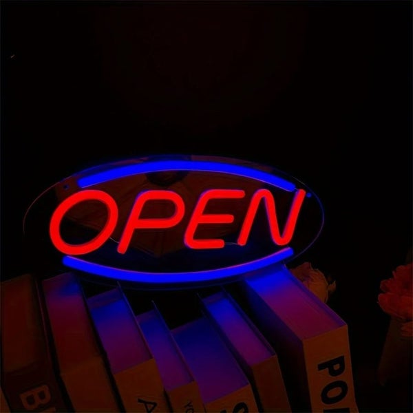 OPEN SIGN -Vibrant LED Neon Light Sign Stylish Shop Decor Carousel 2