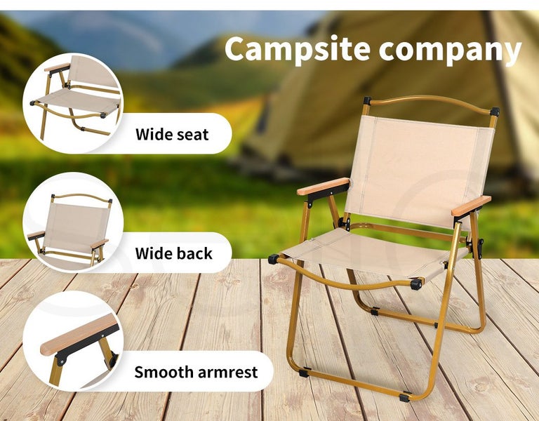 Levede Camping Chair Folding Outdoor Portable Foldable Fish Chairs Beach Picnic Carousel 2