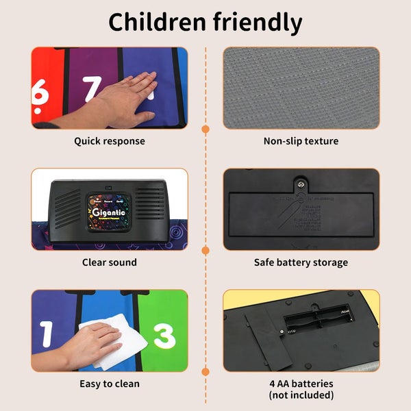 Bopeep Keyboard Playmat Kids Dance Music Mat Floor Piano Toys Carpet Education Carousel 10