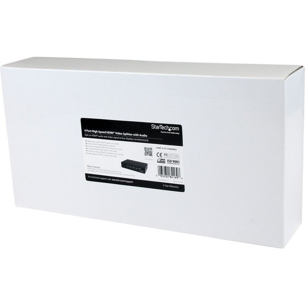 StarTech.com HDMI Splitter 1 In 4 Out - 1080p - 4 Port -Mounting Brackets - 1.3 Carousel 4