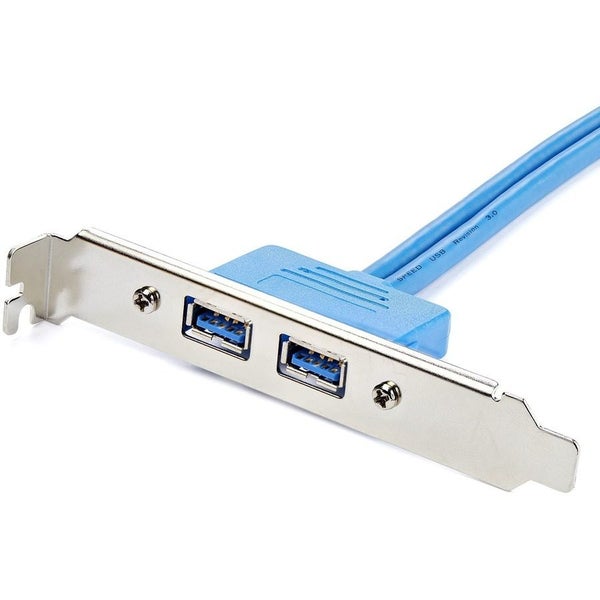 StarTech.com 2 Port USB 3.0 (5Gbps) A Female Slot Plate Adapter - Add 2 USB 3.0 Carousel 2