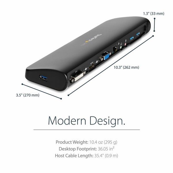 StarTech.com Dual Monitor USB 3.0 Laptop Docking Station, HDMI & DVI/VGA, 3x USB Carousel 2