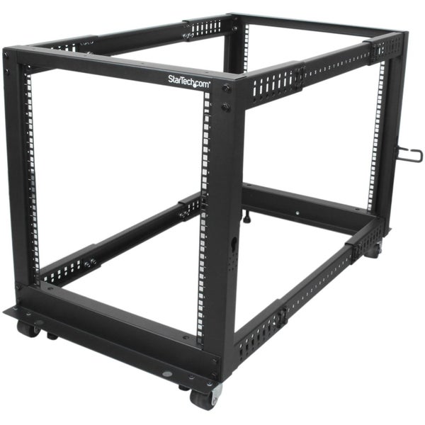 StarTech.com 4-Post 12U Mobile Open Frame Server Rack, 19" Network Rack with Cas Carousel 1