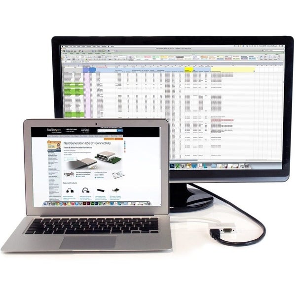 StarTech.com Travel A/V Adapter - 2-in-1 Mini DisplayPort to HDMI or VGA Convert Carousel 8