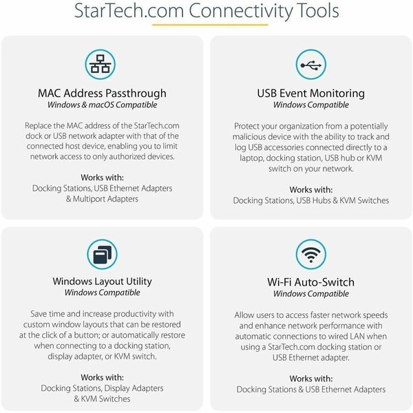 StarTech.com USB-C Dock - 4K Triple Monitor USB Type-C Docking Station with Dual Carousel 7