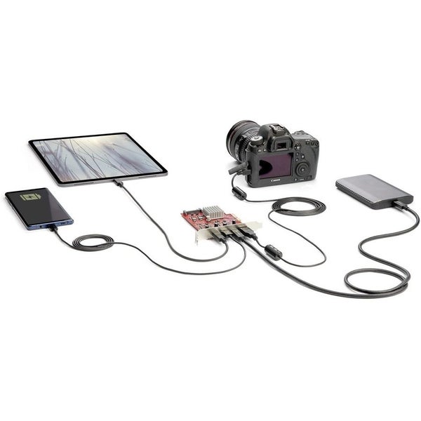 StarTech.com USB Adapter - PCI Express x4 - Plug-in Card - Red - UASP Support - Carousel 3