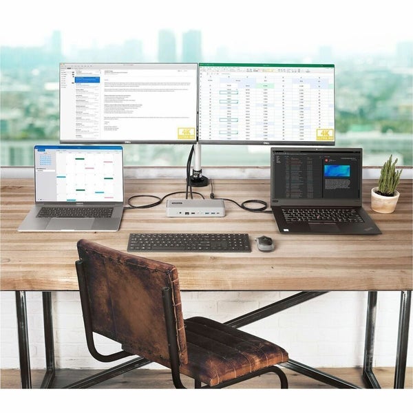 StarTech.com Dual-Laptop USB-C KVM Docking Station, Dual Monitor 4K 60Hz Display Carousel 8