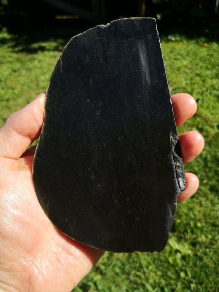 Pounamu greenstone quality carving slab very dark Carousel 1
