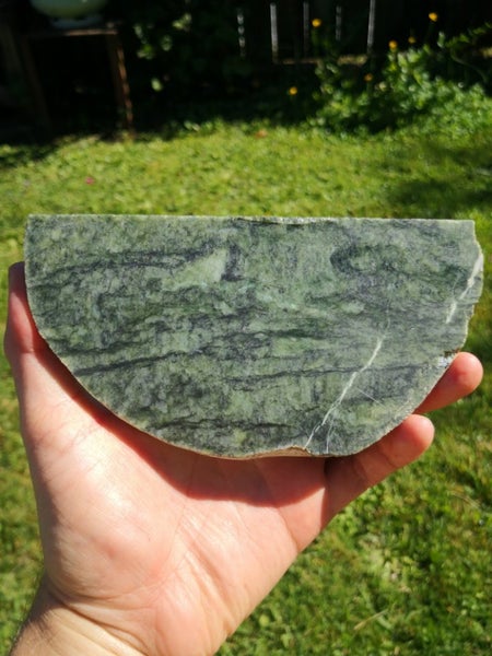 Pounamu greenstone quality carving slab chatoyant tiki slab Carousel 1