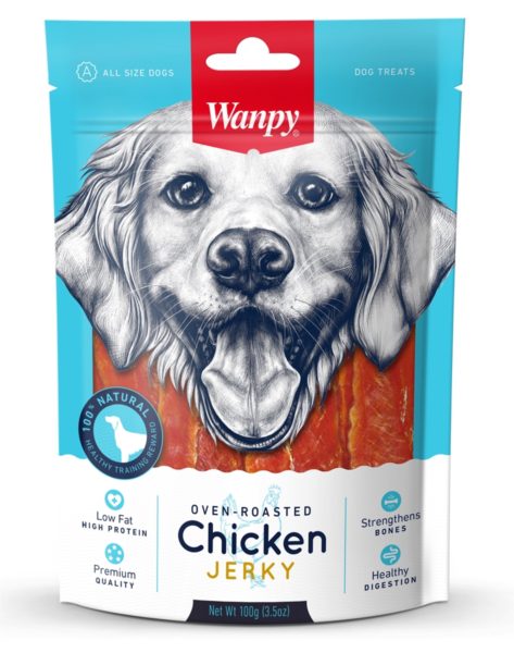 Wanpy Dog Treat Dry Chicken Jerky 100g Carousel 1