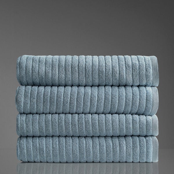 Alessia Cotton Bamboo Rib Bath Towel Carousel 2