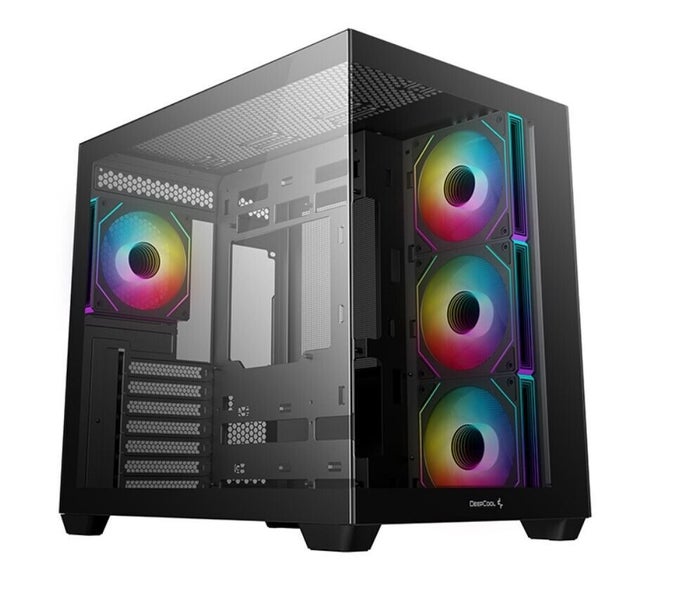 DeepCool CG530 4F ATX Case, Tempered Glass,4 Pre-Instaled Fans, USB3.0×2?Gen2 Carousel 1