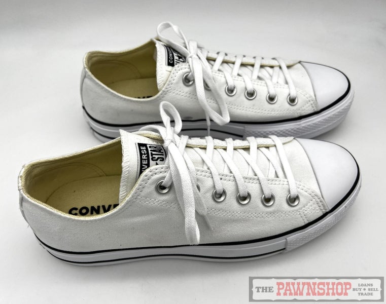 Converse Chuck Taylor All Star Lift Lo Platform White Chucks ~ Size US 10 Womens Carousel 2