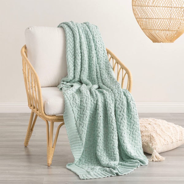Throw Cotton Knitted Lenni Starlight Carousel 1
