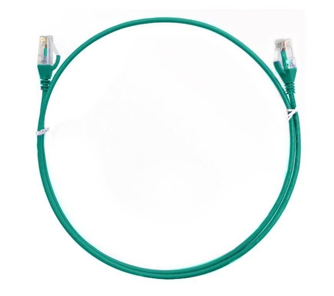 8ware CAT6 Ultra Thin Slim Cable 2m / 200cm - Green Color Premium RJ45 Ethernet Carousel 1