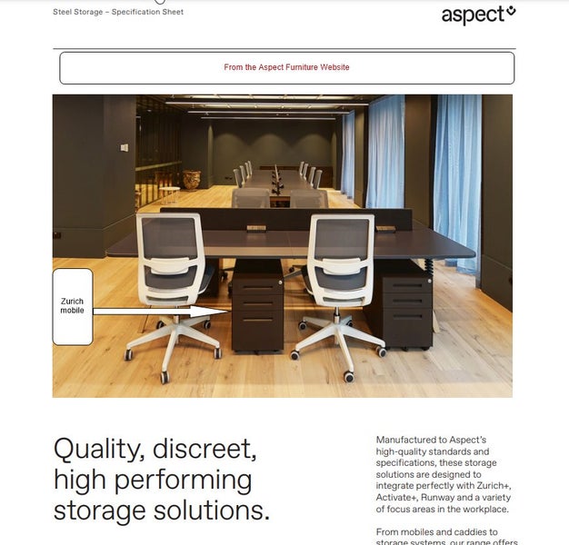 Office mobile by Aspect furniture Carousel 6