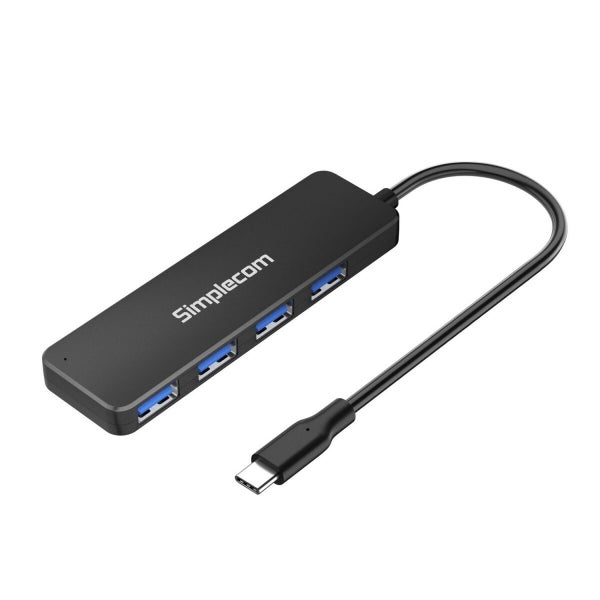 Simplecom CH340 Compact USB-C to 4 Port USB-A Hub USB 3.2 Gen1 Carousel 1