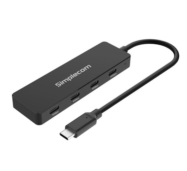 Simplecom CH384 USB-C to 4-Port USB-C Data Hub USB 3.2 Gen 2 10Gbps Carousel 1