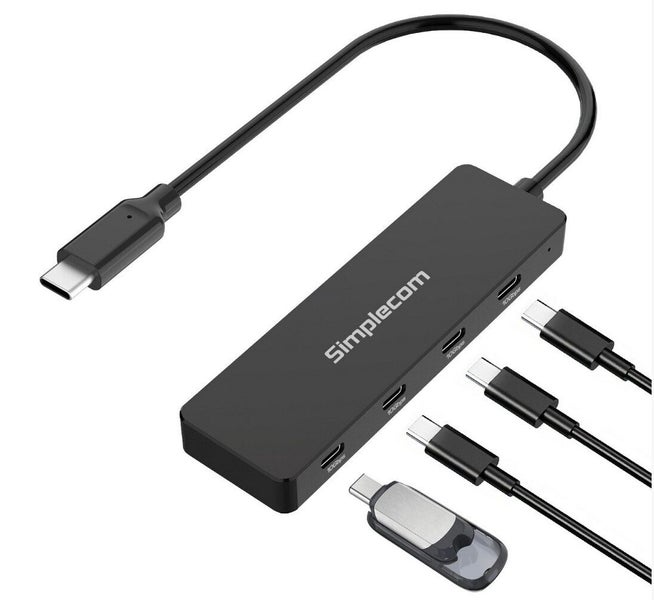 Simplecom CH384 USB-C to 4-Port USB-C Data Hub USB 3.2 Gen 2 10Gbps Carousel 2