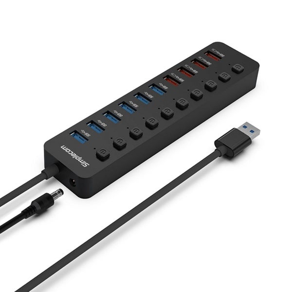 Simplecom CHU810 48W 10-Port USB 3.0 Hub and Charger with Individual Switches 12 Carousel 2