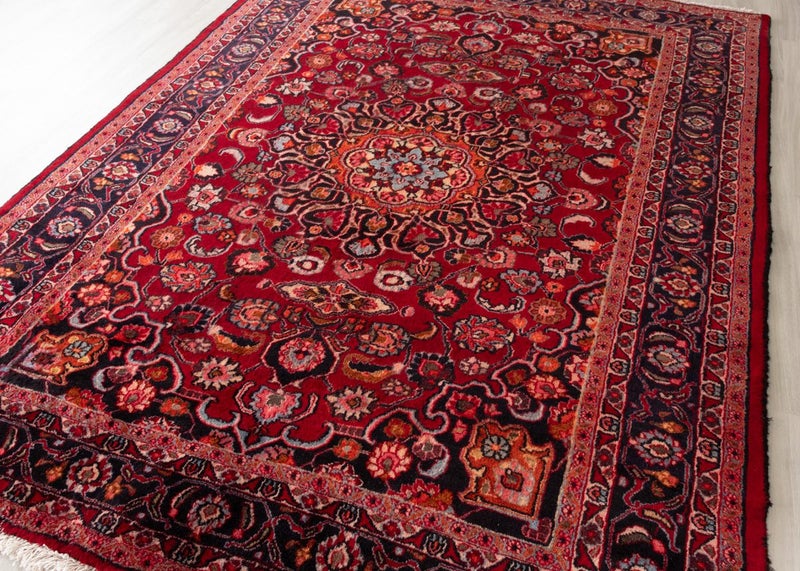 Vintage Mashad Hand-Knotted Wool Persian Rug (Size: 210 X 280 CM) Carousel 2