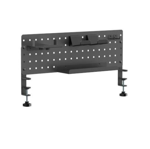 Brateck GMPB-05-02-B CLAMP-ON DESK PEGBOARD ORGANIZER WITH STORAGE KITS (BLACK) Carousel 1