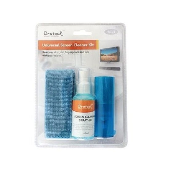 Brateck 3-In-1 Screen Cleaner Kit 1 x 60ml Screen Cleaner + 1 x 200x200mm Pearl Carousel 1