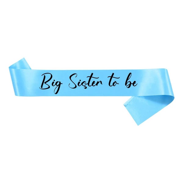 Big Sister To Be Sash Gift Baby Shower Party Decoration Pregnancy Announcement Carousel 1
