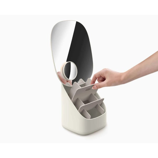 Joseph Joseph Viva Pedestal Mirror with Storage - Cosmetic Organiser Carousel 2