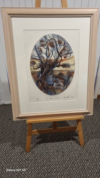 Stanley Palmer ''Old Pohutukawa ''Mahurangi,(Bamboo Etching) Carousel 1