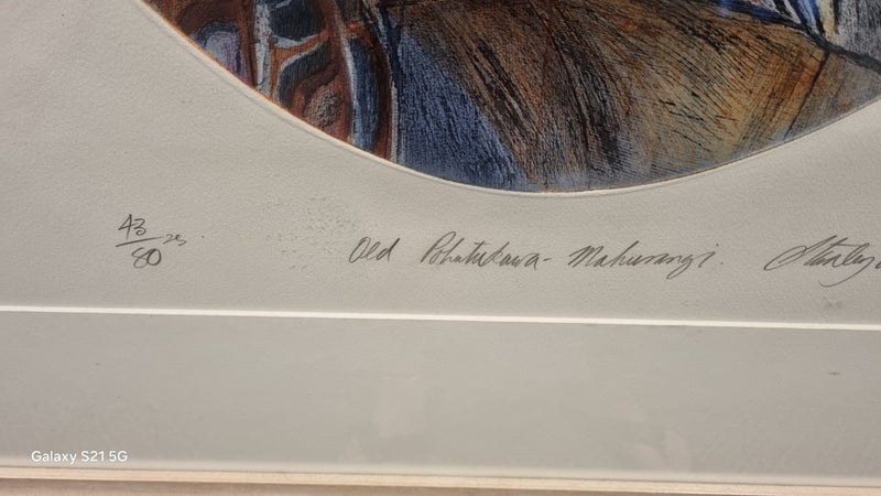 Stanley Palmer ''Old Pohutukawa ''Mahurangi,(Bamboo Etching) Carousel 4