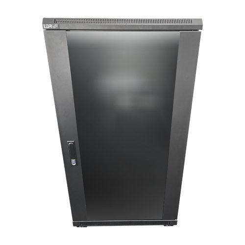 LDR Assembled 22U Server Rack Cabinet (600mm x 1000mm), Glass Door, 1x 8-Port PD Carousel 2