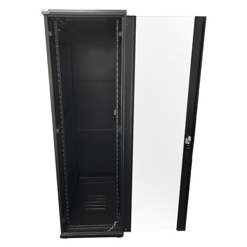 LDR Assembled 42U Server Rack Cabinet (600mm x 1000mm) Glass Door, 1x 8-Port PDU Carousel 2