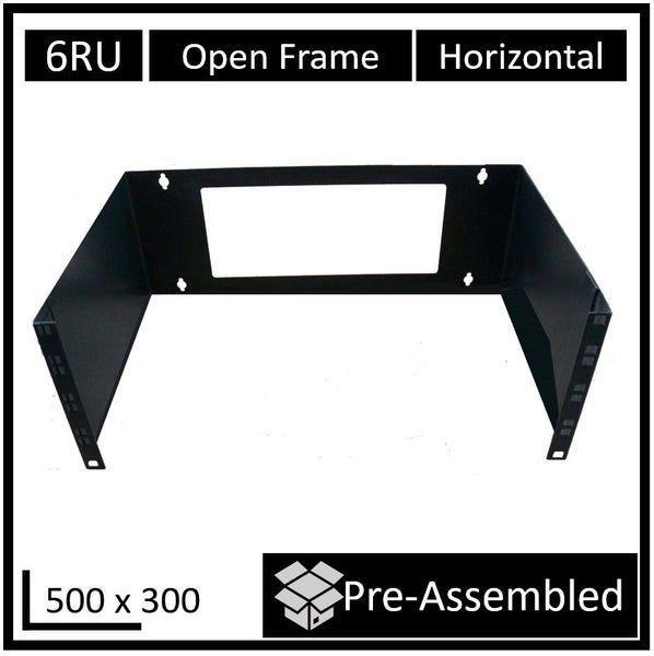 LDR Open Frame 6U Wall Mount Frame (500mm x 300mm) - Black Metal Construction Carousel 1