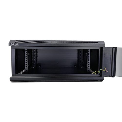 LDR Assembled 4U Wall Mount Cabinet (600mm x 450mm) Glass Door - Black Metal Con Carousel 2