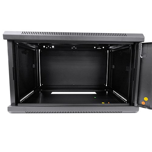 LDR Assembled 6U Wall Mount Cabinet (600mm x 450mm) Glass Door - Black Metal Con Carousel 2