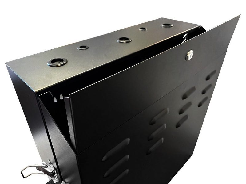 LDR Assembled 5U Flush Wall Mount Vertical Cabinet (570mm x 250mm) - Black Metal Carousel 4