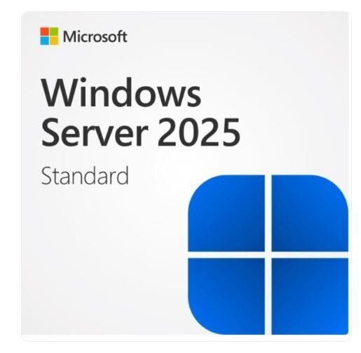 Microsoft Windows Server Standard 2025 English 1pk DSP OEI 2 Core, COA License i Carousel 1