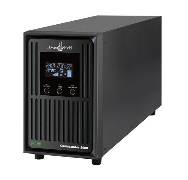 PowerShield Commander 2000VA / 1800W Line Interactive Pure Sine Wave Tower UPS w Carousel 1