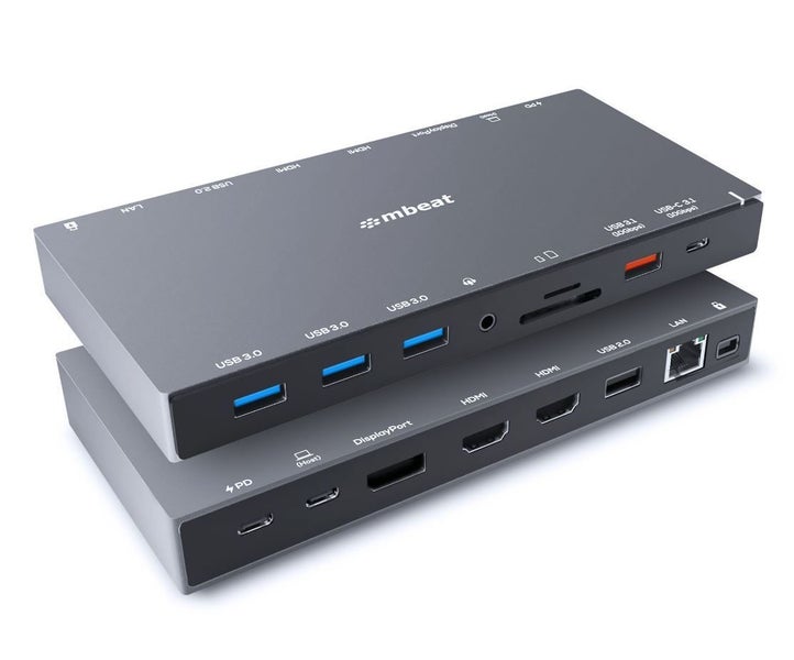 mbeat 15-in-1 Triple Display USB-C Docking Station 2x HDMI 1x DP 1x 100W PD 3.0 Carousel 1