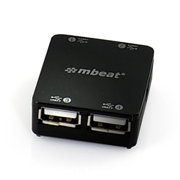 mbeat 4 Port USB 2.0 Hub - USB 2.0 Plug and Play/ High Speed Interface/ Ideal fo Carousel 1