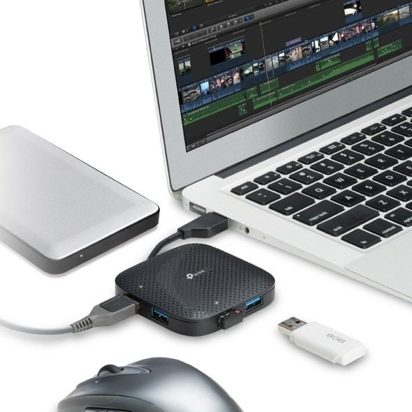 TP-Link UH400 USB3.0 Hub 4 Ports, Portable, Up to 5Gbps, 4 Devices USB3.0 Type A Carousel 4