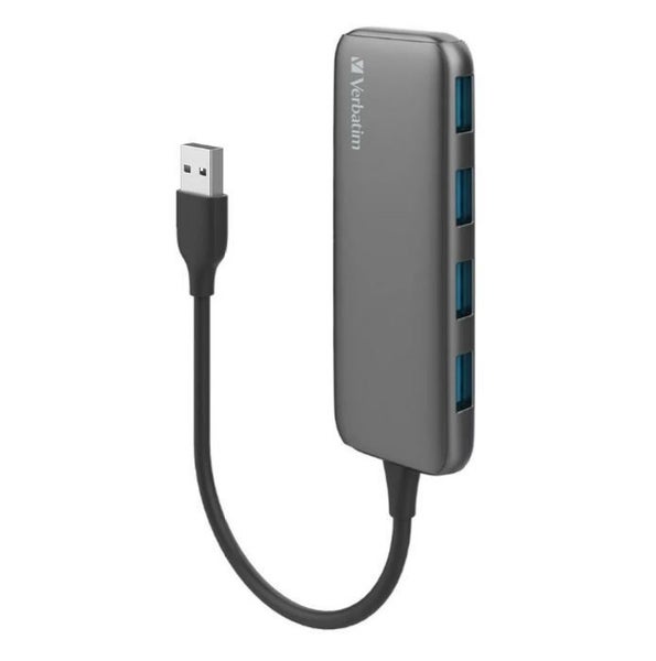 Verbatim USB A 3.0 Hub with 4x USB A 3.0 - Space Grey Carousel 1