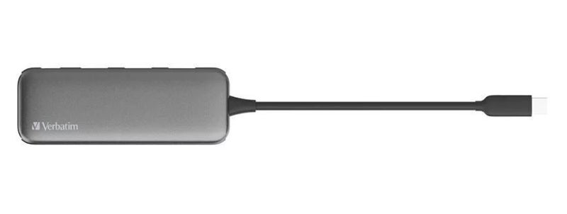 Verbatim USB-C Hub with 2x USB 3.0, 1x USB 2.0 & 1x USB C port - Space Grey Carousel 4