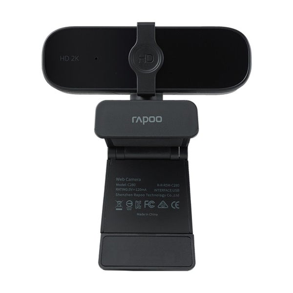 RAPOO C280 BK 2K HD Webcam - 85 Degree Wide-Angle Lens, 360 degrees Omini Microp Carousel 5