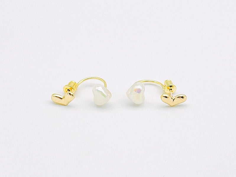 Gold-Plated Pearl Chic Earrings Carousel 2