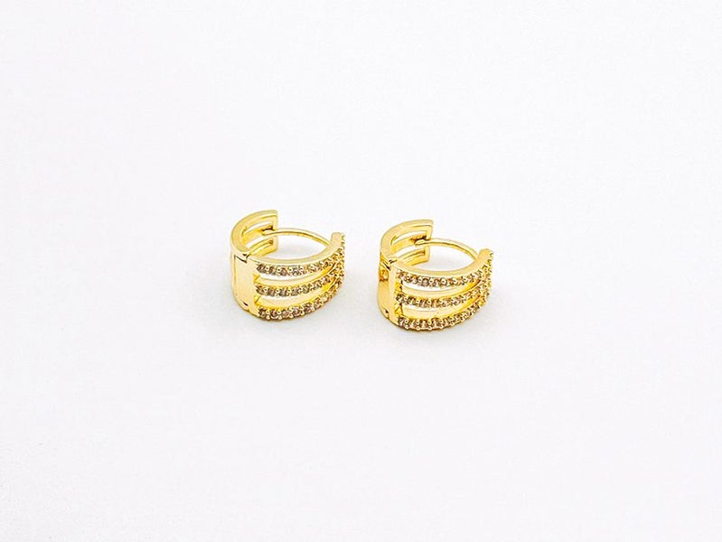 Glamorous Gold-Plated Zirconia Trendy Earrings Carousel 2