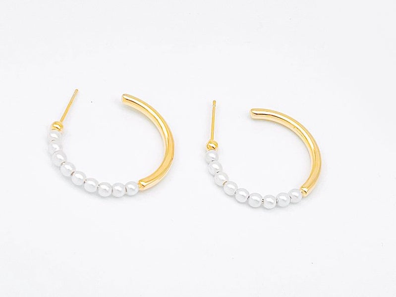 Glamorous Gold-Plated Pearl Fashion Earrings Carousel 2